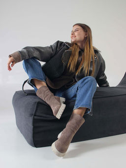 Ботинки 233.1541be. Капучино замша/Мех