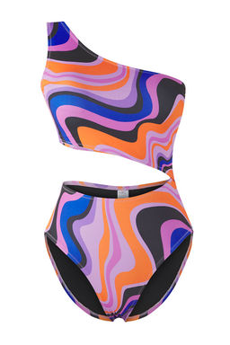 TRENDYOLMILLA Soyut Desenli Tek Omuz Regular Mayokini TBESS23MA00243 фото 12