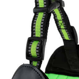 Шлейка супермягкая со светоотражающей прошивкой, обхват 62-69 см, зеленая - Пижон фото 4