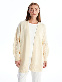 ?al Yaka Kendinden Desenli Uzun Kollu Kad?n Triko H?rka