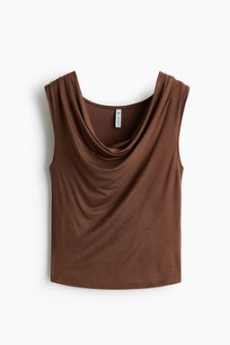 Top de punto con escote drapeado - H&m фото 2