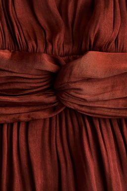 Vestido drapeado con detalle de nudo - H&m фото 7