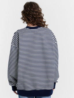 Свитшот женский в полоску бело -синяя полоска 122919/1 - Mark formelle фото 4