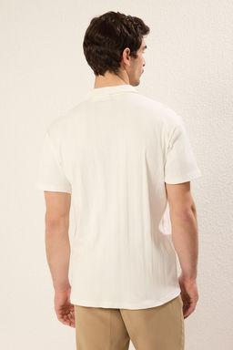 TRENDYOL MAN Ekru Regular/Normal Kesim Dokulu Basic Polo Yaka T-shirt TMNSS25PO00000 - Trendyolmilla фото 12