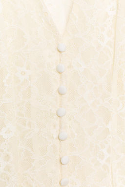 TOP ENCAJE BOTONES / Crema - Zara фото 9