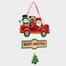 Новогоднее украшение настенное Дед мороз с друзьями, подвеска, 49,5х39,5 см - Simaland фото 2