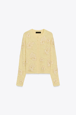 CARDIGAN WITH BEADS - Zara фото 12