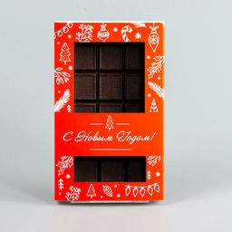 Плитка тёмного шоколада, красная коробочка, 85гр