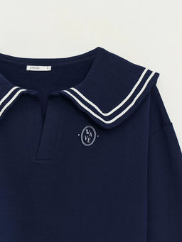 Толстовка из хлопка с отложным воротником / Zarina  фото 10