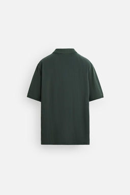 WASHED TEXTURED PIQUE POLO SHIRT - Zara фото 30