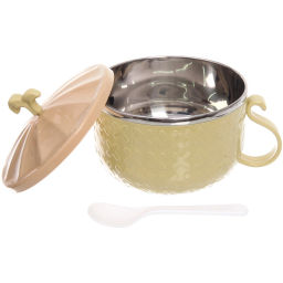 Ланч-бокс пластиковый "SEGRETO" с ложкой 13,6*9см оливковый