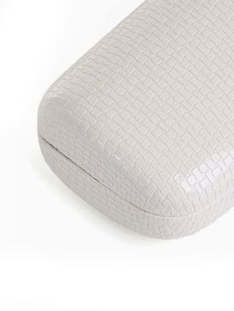 Футляр для очков на хлопушке, однотонный, размер 15×6×3.5 см, белый