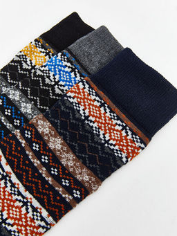 Desenli Erkek Soket ?orap 3l?