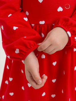 Платье Моана белые сердца на красном - Sovalina фото 28