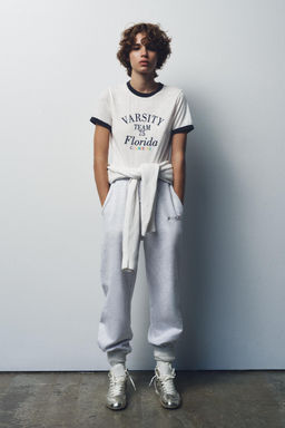 SLOGAN SLUB T-SHIRT - Zara фото 16