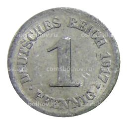 Монета 1 пфенниг 1917 года Е Германия