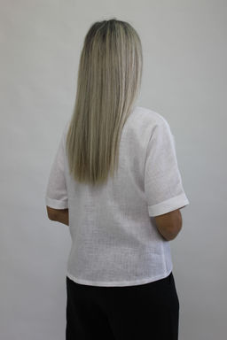 Блуза умягченный лен 100% - Елецкие узоры фото 3