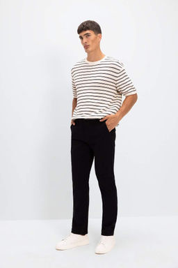 Прямые брюки-чинос из парусины - Defacto фото 3