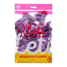Воздушные шары латексные 12" «Хром», 50 шт., фиолетовые