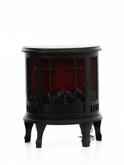 Камин электрический светодиодный, чёрный 46х23,5х56 см, (3хС, usb)