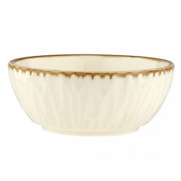 Вишенка Блюдце для варенья (розетка) фарфоровое д10,7см, h4,5см, 250мл, с деколью, отводка, рифленый борт, кремовый (Китай) - Домашняя мода фото 3