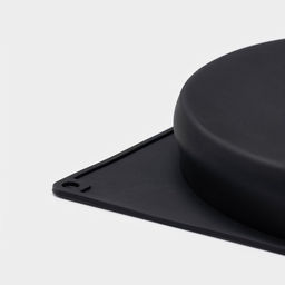 Форма для выпечки Доляна «Бискотто», силикон, 42.5×23.5×3 см, 2 ячейки (d=20 см), чёрная