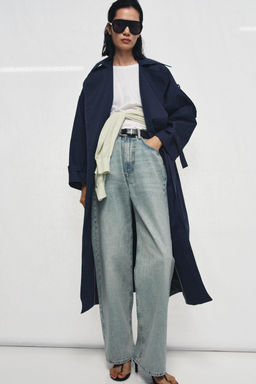 TRENCH OVERSIZE CINTUR?N ZW COLLECTION / Azul