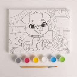 Картина по номерам Пёсик 2115 см - Школа талантов фото 2