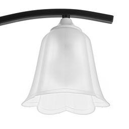 Цена за 3 шт. Плафон универсальный «Цветок» Е14/Е27 прозрачный 14×14×13 см