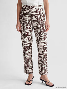 Beli Lastikli Zebra Desenli Kad?n Pantolon - Waikiki фото 2