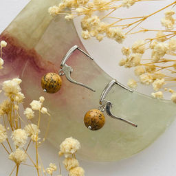 Серьги из песочной Яшмы