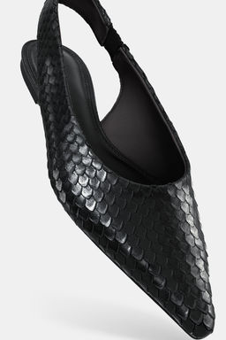 POINTED LEATHER BALLET FLATS - Zara фото 7