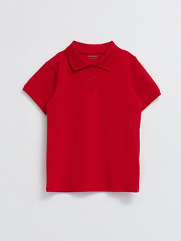 Polo Yaka Basic K?sa Kollu Pamuklu K?z ?ocuk Ti??rt