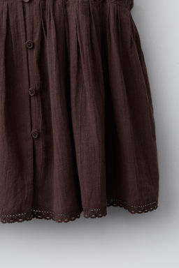 BLUSA PUNTILLA JARETAS / Marr?n oscuro - Zara фото 5