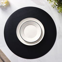 Набор салфеток сервировочных на стол Доляна Спутник, d=38 см, 4 шт, двусторонние, цвет металлический/чёрный  фото 11