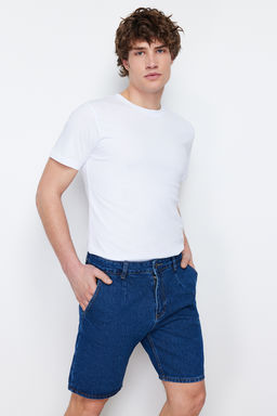 Lacivert Pileli Regular Sort & Bermuda TMNSS21SR0493