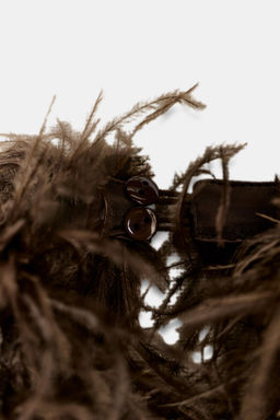 HALTER DRESS WITH FEATHERS - Zara фото 14