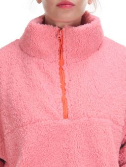 2568 PINK Кофта плюшевая женская Тедди на синтепоне (50 гр. синтепон) - Fashion фото 3