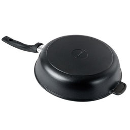 Сковорода с тефлоновым покрытием д28см Классик, h7см, s0,42см, ручка из термостойкого пластика, стеклянная крышка с пароотводом, подарочная упаковка (Россия) - Домашняя мода фото 4