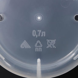 Цена за 2 шт. Горшок для орхидей с поддоном, 700 мл, пластиковый, прозрачный, МИКС