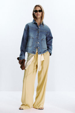 WIDE-LEG SEAM TROUSERS