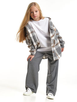 Брюки для девочки палаццо 22-8027 кофе - Mini maxi фото 12