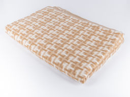 Одеяло байковое 140*205 жаккард "Шанель" цв. бежевый (Россия ВВТ)