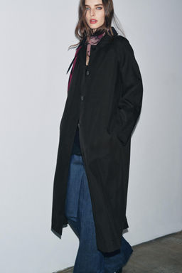 ZW COLLECTION LIMITED EDITION LONG BUTTON TRENCH COAT - Zara фото 4