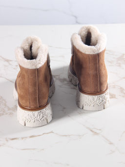 Ботинки 307. PODYUM141 be.светло коричневый замша/Шерсть