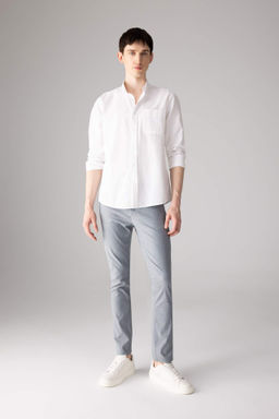 Chino Kanvas Pantolon Slim Fit Dar Kesim Cepli Dar Paca - Defacto фото 5