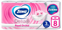 ЗЕВА т/бумага 3-сл. ДЕЛЮКС (8рул.) Орхидея