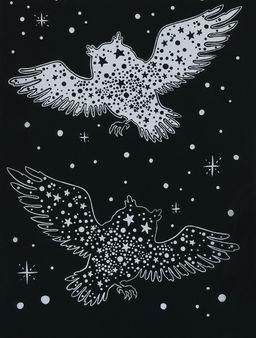 Hobbius GHPS-04 Набор для творчества Гравюра-блокнот 10 x 14 см Космические животные  фото 12