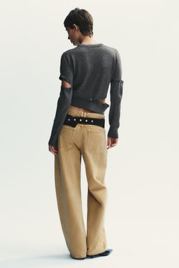 KNITTED SWEATER WITH DETACHABLE BUTTONS - Zara фото 6