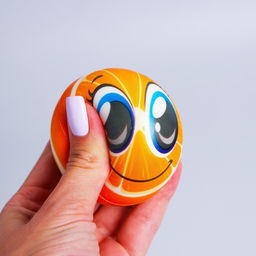 Цена за 12 шт. Мяч детский мягкий Глазастик, 6.3 см, МИКС - Funny toys фото 11